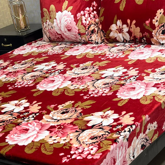 Fleece Winter Bedsheet 3pc