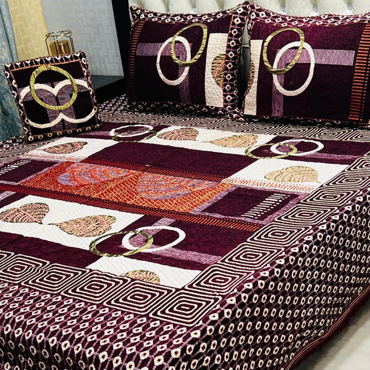 4pc Royal Design Velvet Bedspread