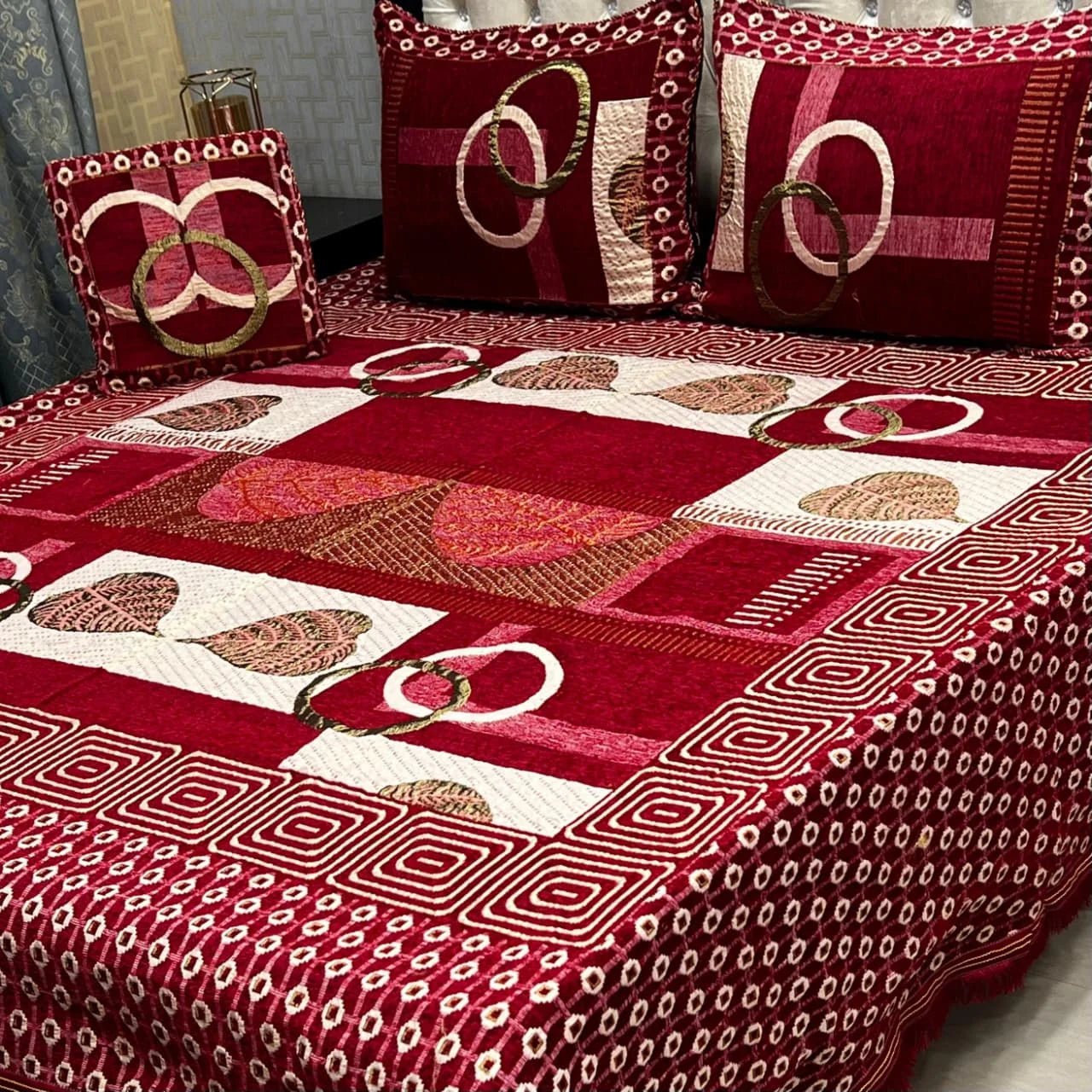 4pc Royal Design Velvet Bedspread