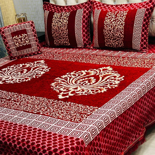 4pc Winter Special Velvet Bedsheet